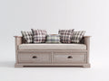 Sofás cama de madera 180x75x85 cm - beige - estilo rústico con cajones