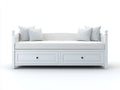 Sofás cama de madera 210x90x95 cm - blanco - estilo clásico con cajones integrados
