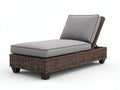 Tumbonas ratán 195x75x88 cm marrón y gris para jardín - diseño reclinable acolchado