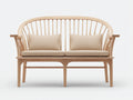 Bancos de jardín madera 145x62x92 cm natural para jardín - diseño curvo con reposabrazos