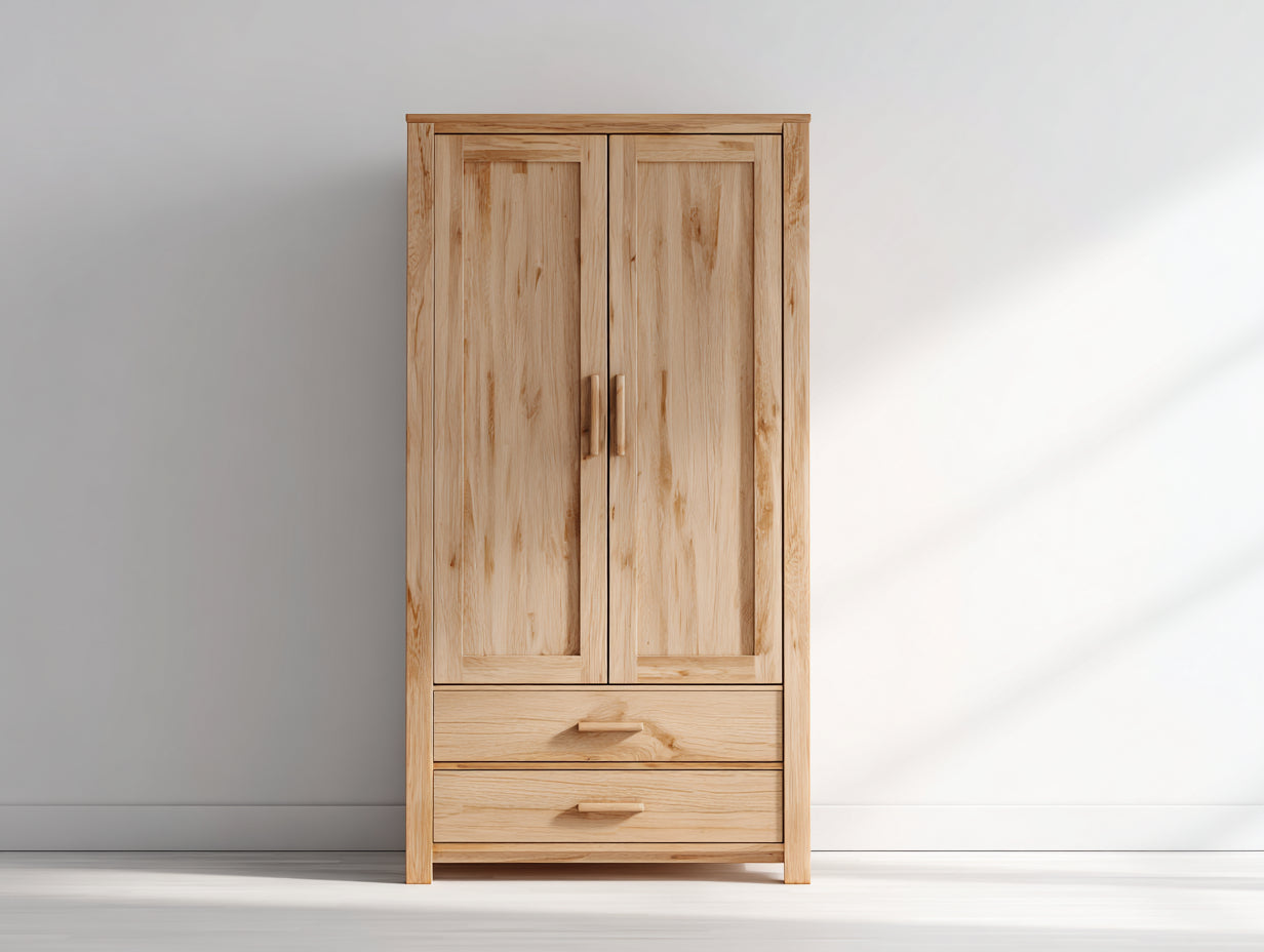 Armarios madera 100x55x185 cm natural para dormitorio - almacenamiento funcional