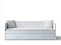 Sofás cama de madera y tela 200x90x85 cm - blanco - diseño moderno con cajones