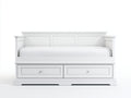 Sofás cama de madera 200x90x95 cm - blanco - diseño clásico con cajones de almacenamiento