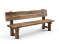 Bancos de jardín madera 160x58x88 cm marrón para jardín - estilo rústico tradicional