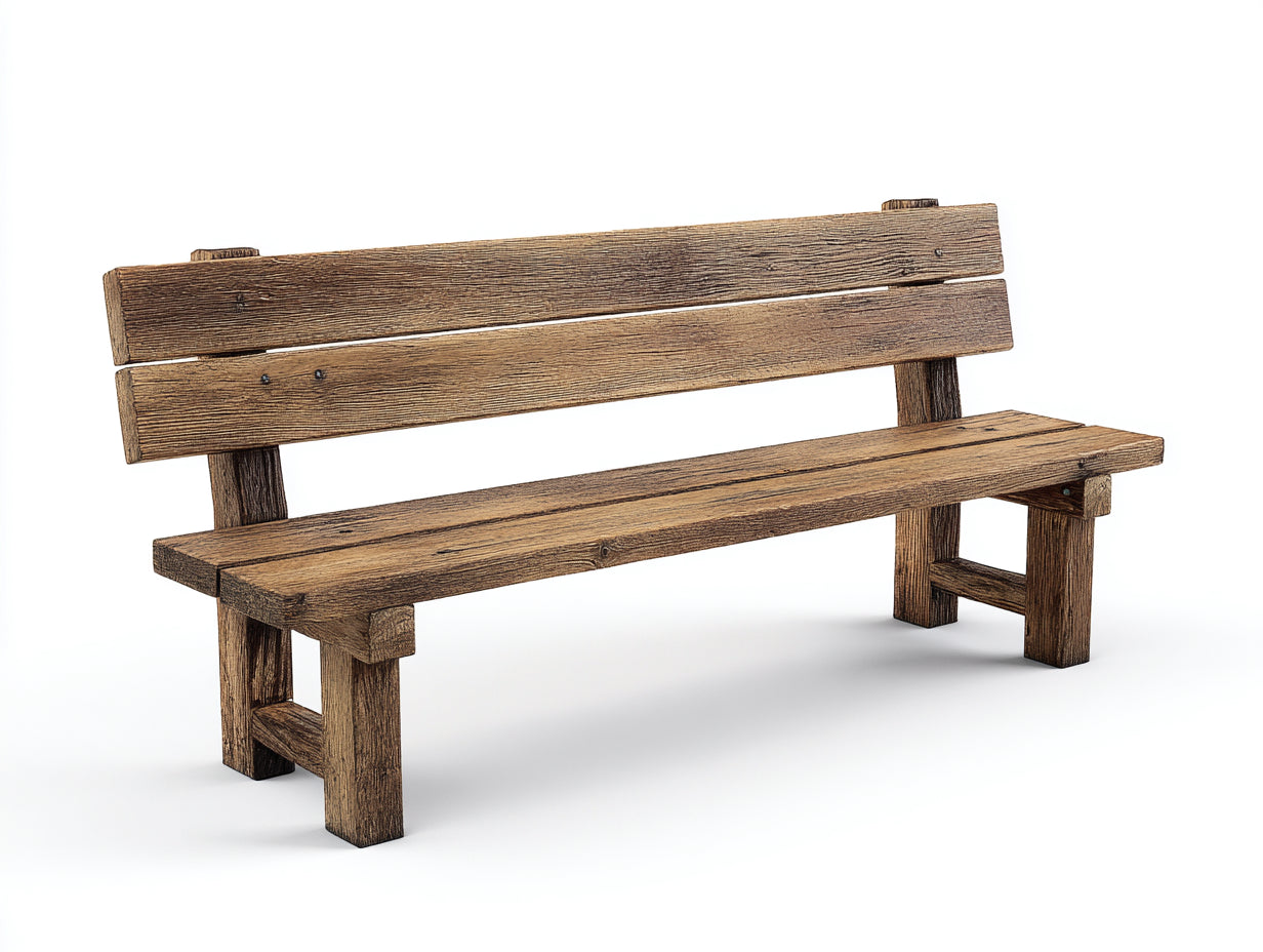 Bancos de jardín madera 160x58x88 cm marrón para jardín - estilo rústico tradicional