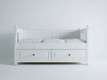 Sofás cama de madera 200x90x95 cm - blanco - estilo clásico con cajones inferiores