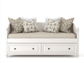 Sofás cama de madera 200x90x95 cm - beige - estilo clásico con cajones inferiores